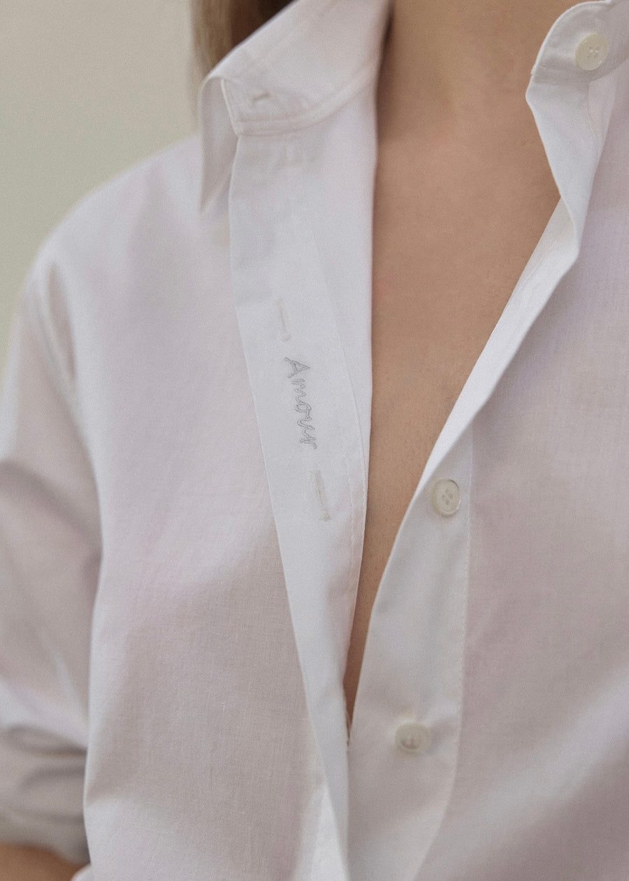 Elborn | Henri Cotton Silk Shirt (White)