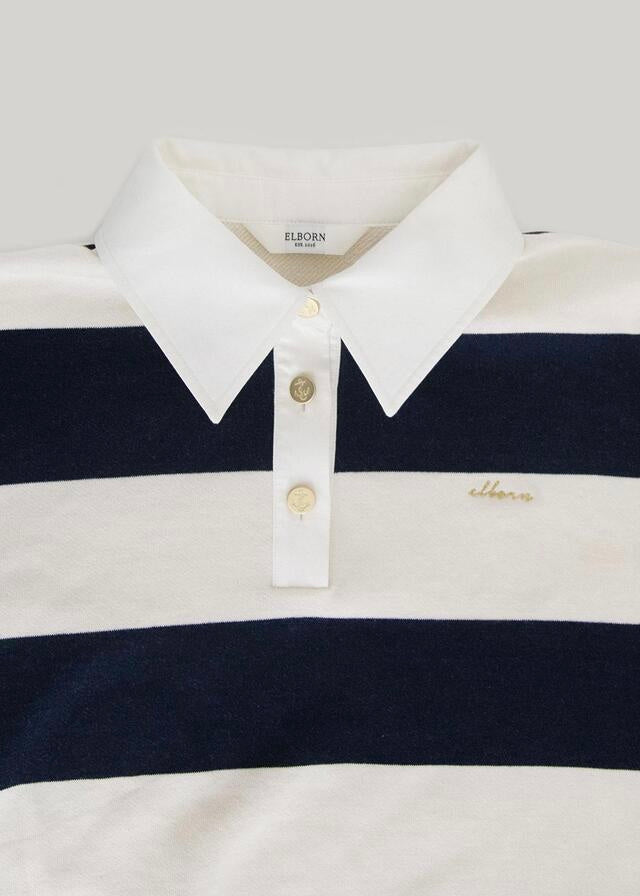 ELBORN | Kenny Stripe Rugby Shirts (Navy)