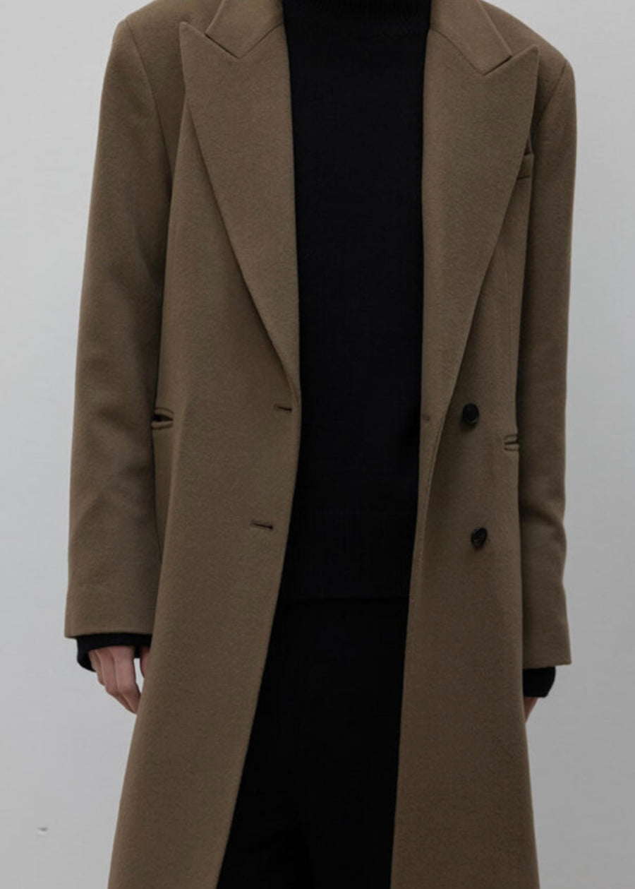 LEHA |  Colmar Wool - Cashmere Blended Coat (Brown) Expected ship to 12/12/2025