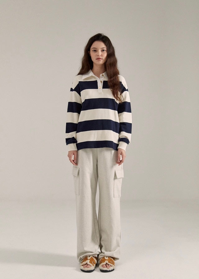 ELBORN | Kenny Stripe Rugby Shirts (Navy)