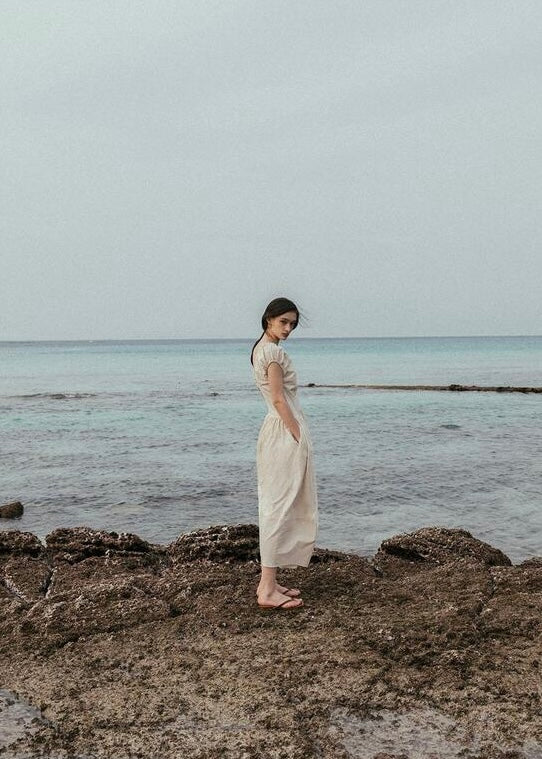 ELBORN | Jules Sleeveless Long Dress (Bleige)