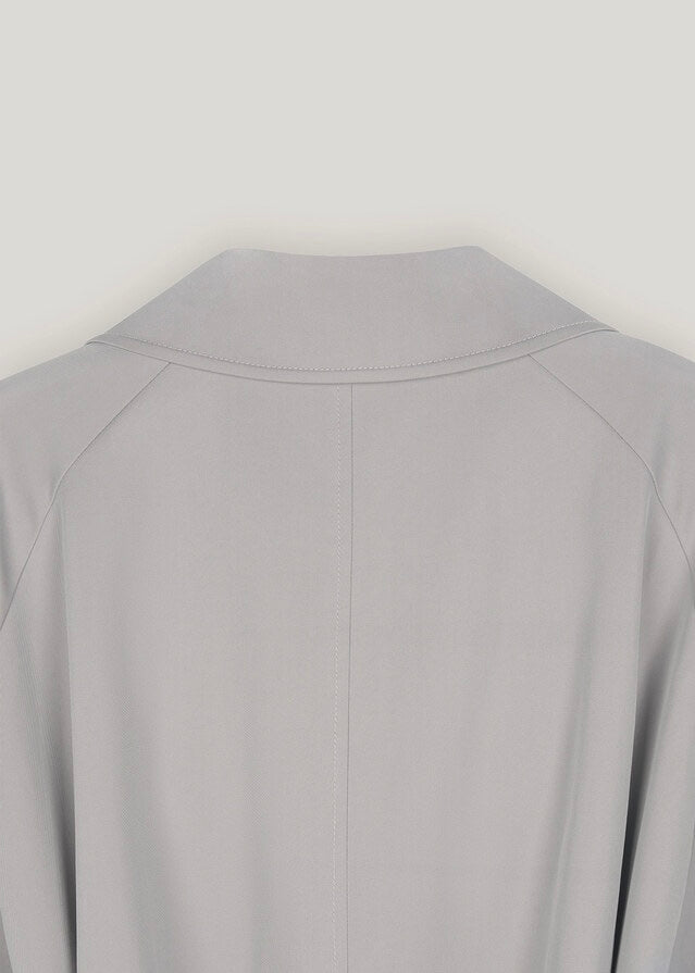 ELBORN | Martha Belted Trench Long Coat (Grey)