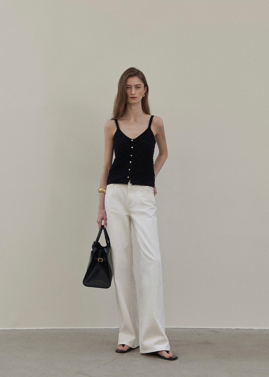 Elborn | Arden Crochet Knit Sleeveless (2 Colors) Expected ship to 05/09/2025