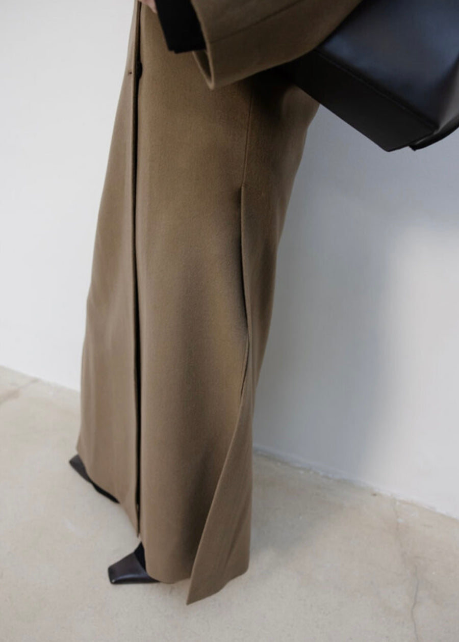 LEHA |  Colmar Wool - Cashmere Blended Coat (Brown) Expected ship to 12/12/2025