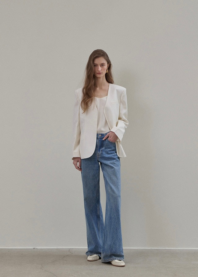 ELBORN | Brace Layered Wool Jacket (Ivory)