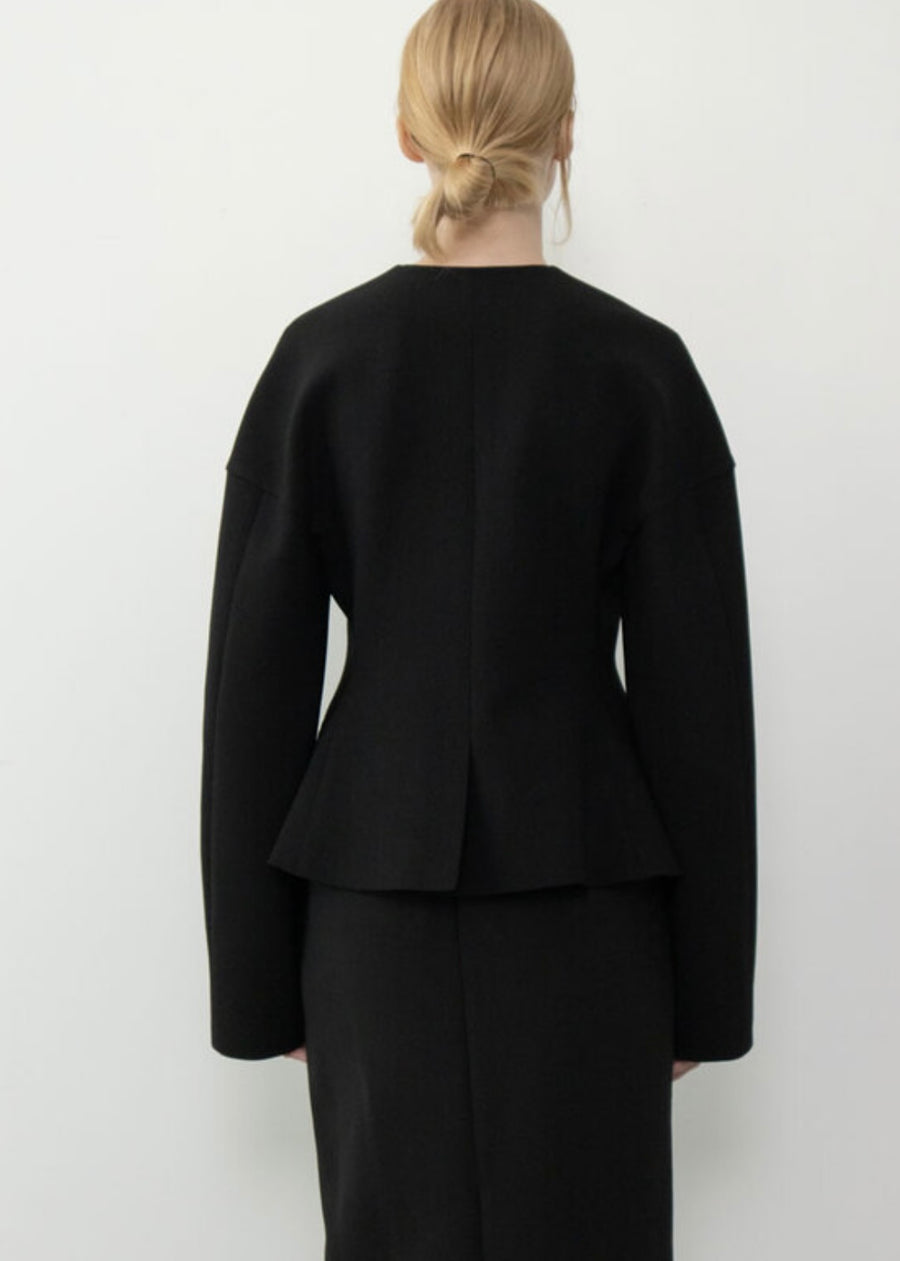 LEHA | Cloyd Fitted Waist Jacket (Black)