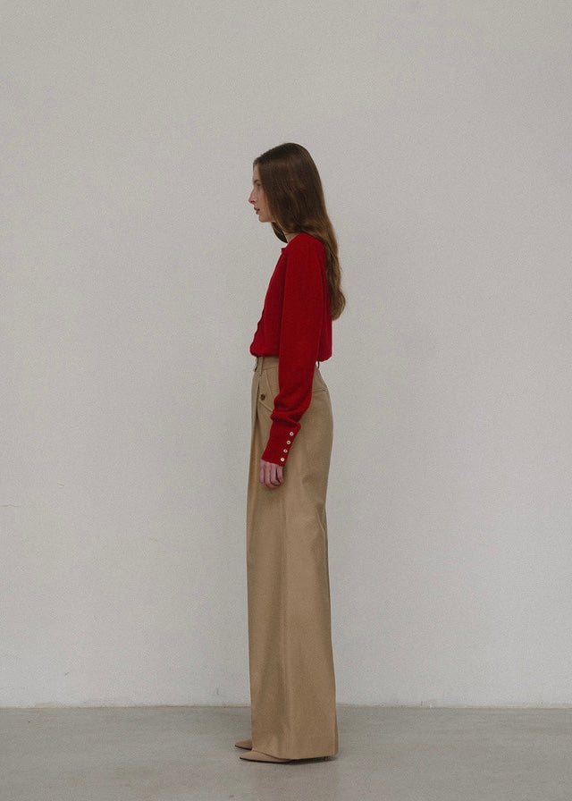 ELBORN | Harvey Cashmere Silk Cardigan (Red)