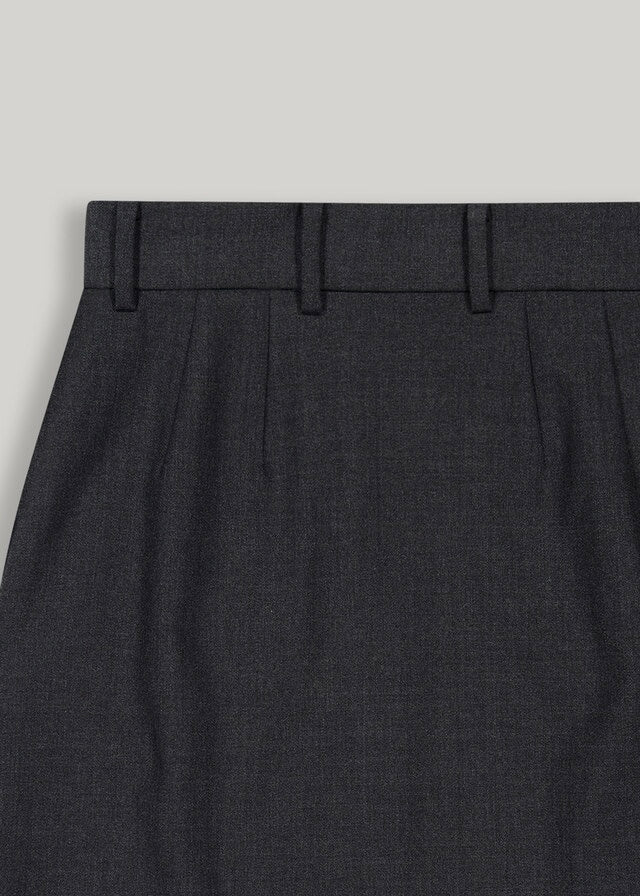 ELBORN | Dello Wool Long Skirt (Charcoal)