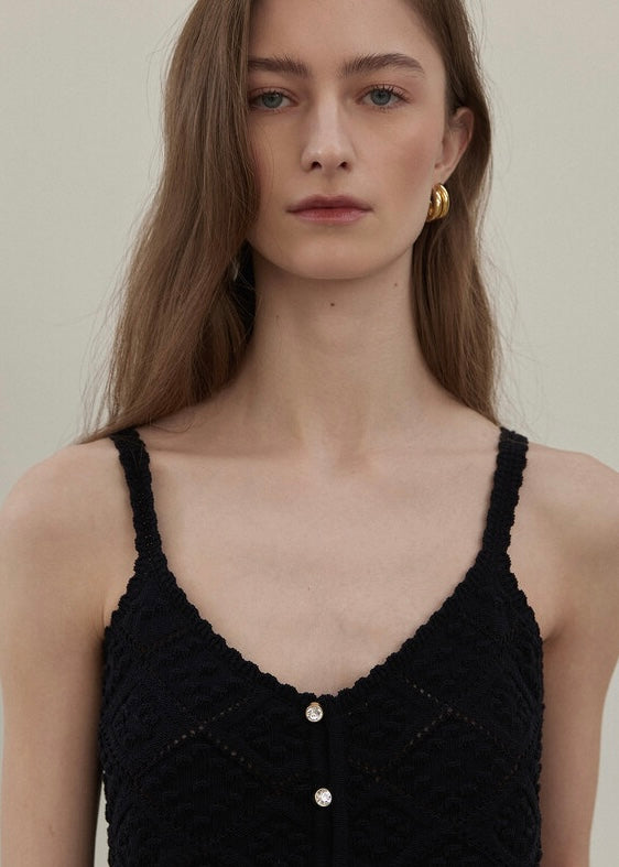 Elborn | Arden Crochet Knit Sleeveless (2 Colors) Expected ship to 05/09/2025