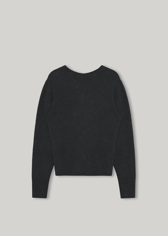 ELBORN | Mia Unbalanced Cardigan (Charcoal)