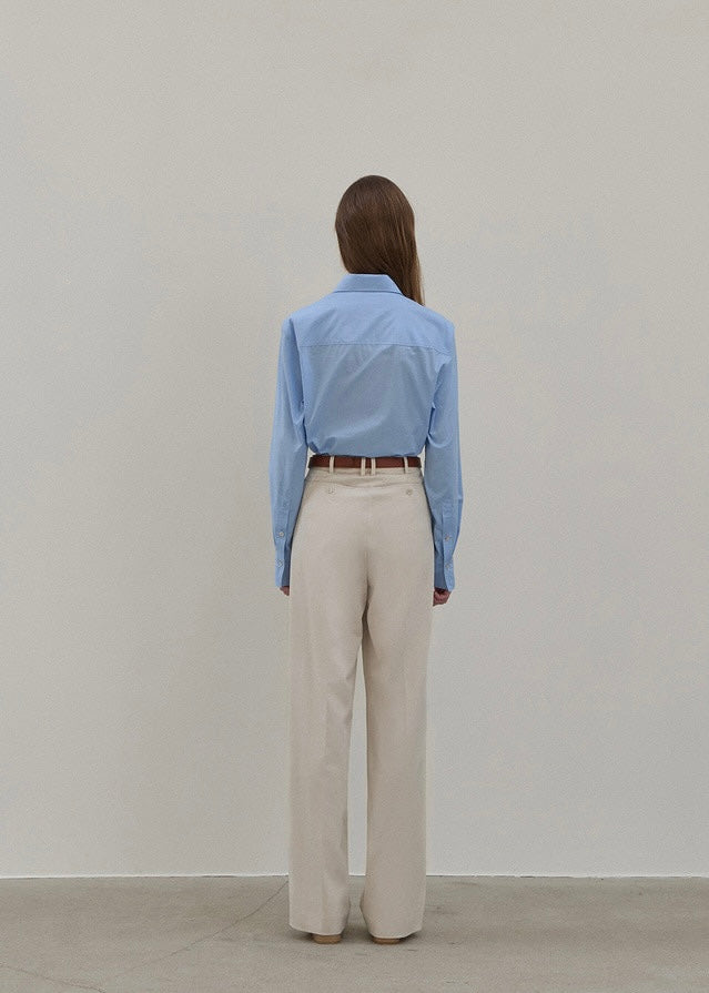 ELBORN | Sandra Cotton Slacks (Stone)