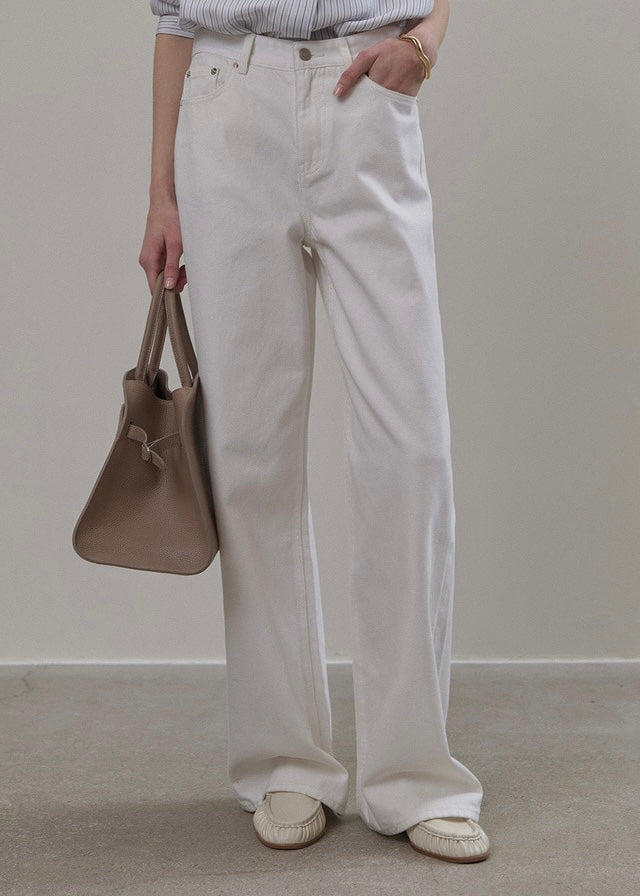 [2nd] ELBORN | Apollo Wide Denim Pants (White) Expected ship to 05/16/2025)