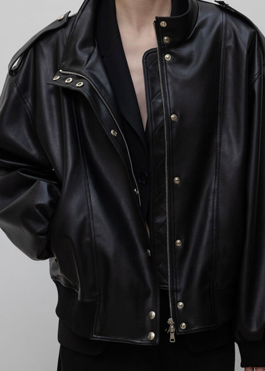 LEHA | Pace Vegan Leather Jacket (Black)