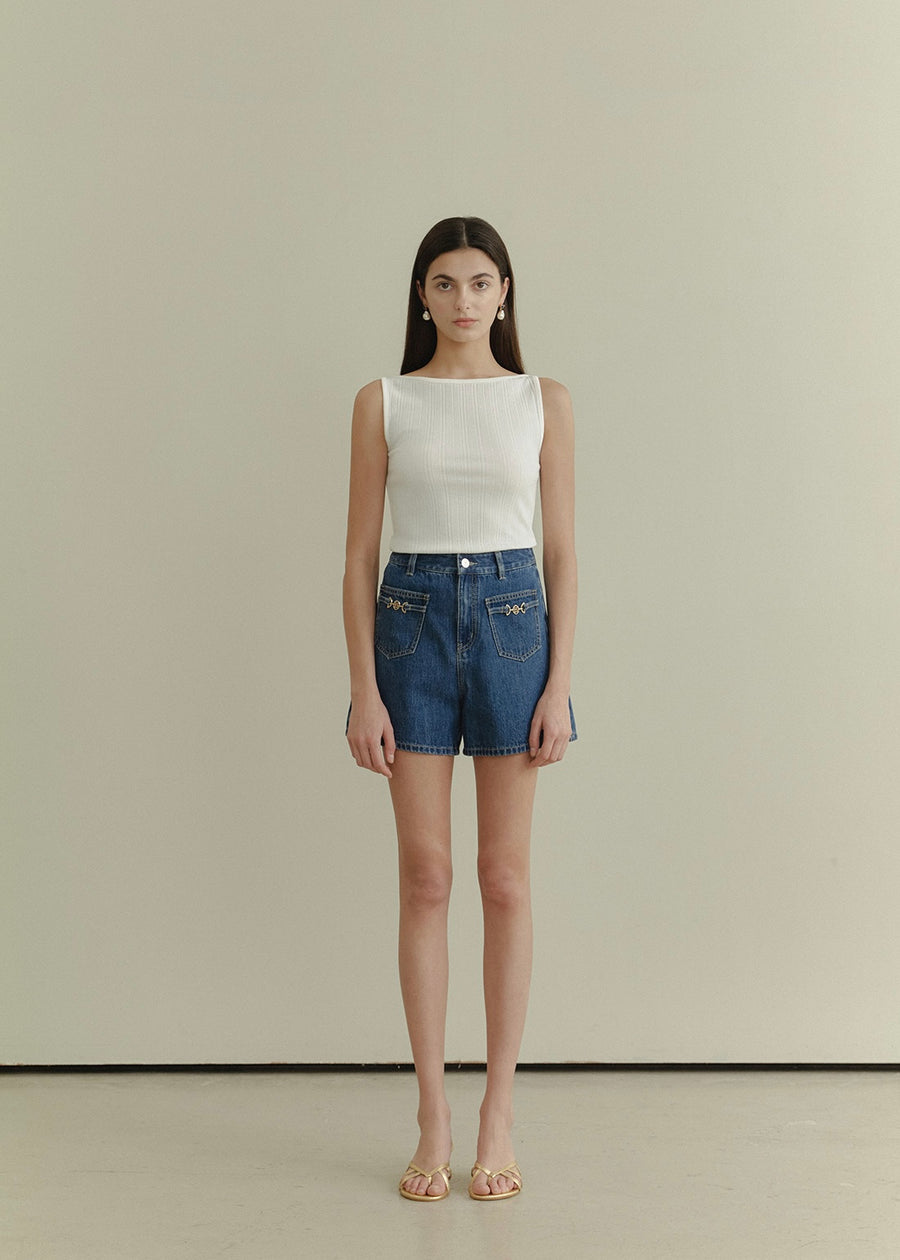 ELBORN | Eliana Denim Shorts (Blue)
