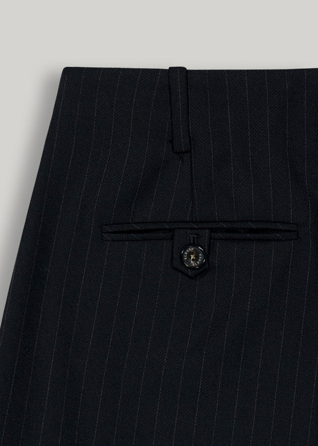 ELBORN | Tess Wool Slacks (Navy Stripe)