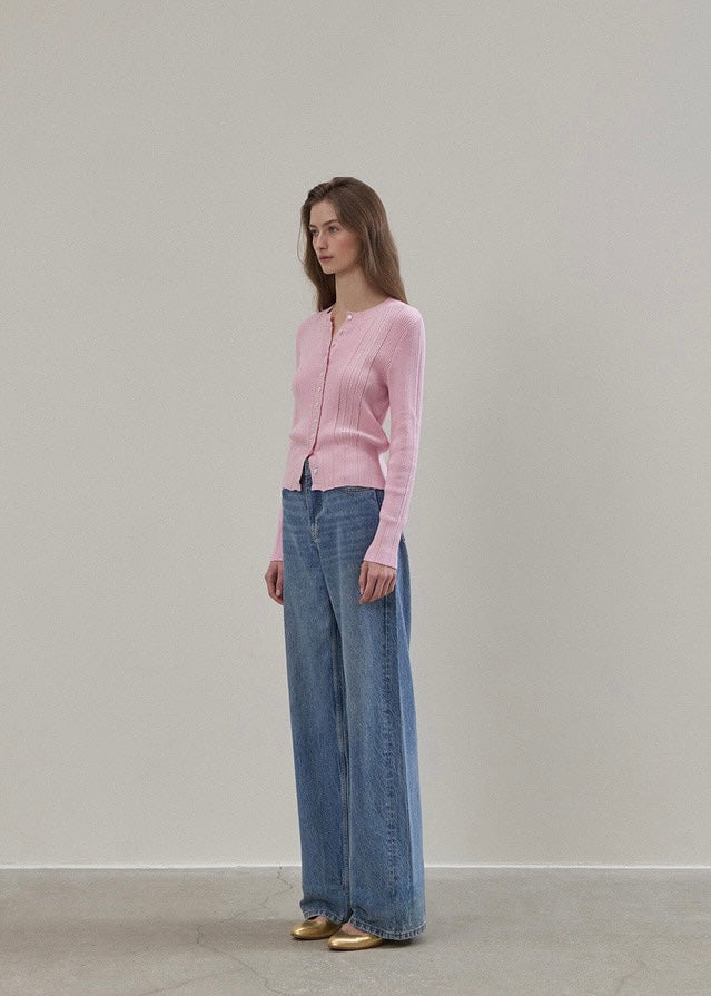 Elborn | Sage Knit Cardigan (Pink)
