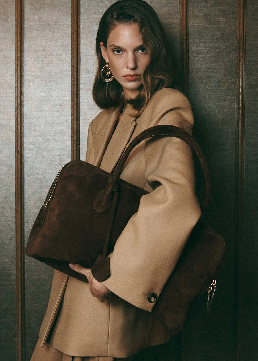 ELBORN | Bonner Suede Weekend 42 Bag (Brown) Expected ship to 11/14/2025