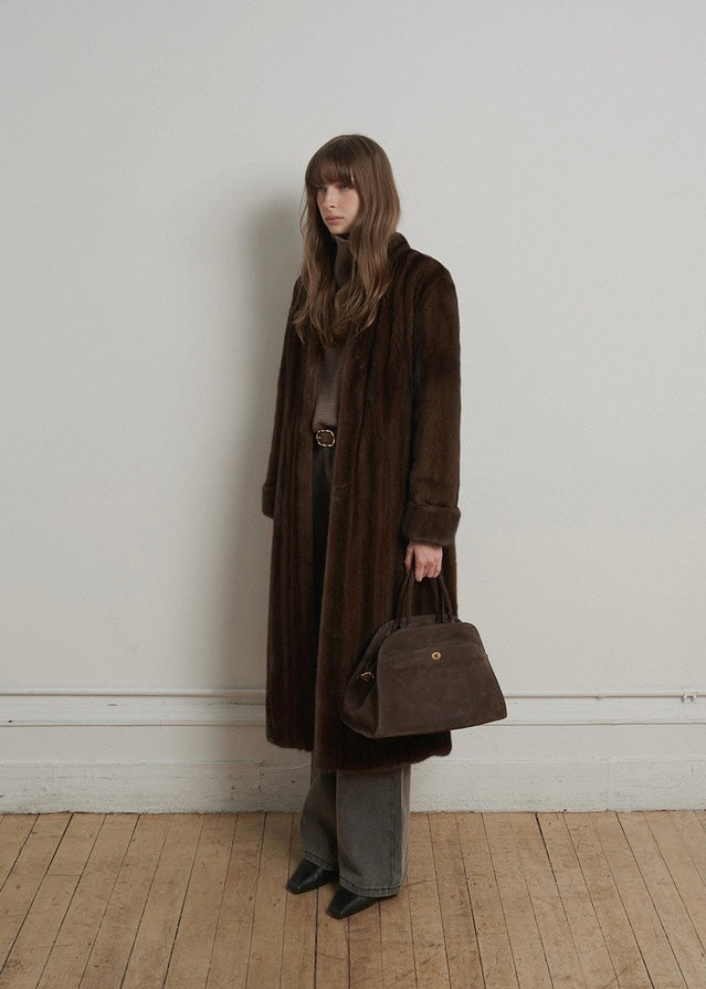 [PRE-ORDER] ELBORN | Kenneth Mink Robe Coat (Brown) Expected ship to 12/27/2024