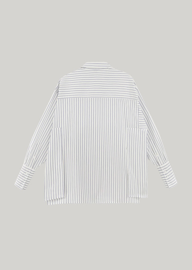 [RE-ORDER] ELBORN | Bonnie Cut-out Shirt (Stripe)
