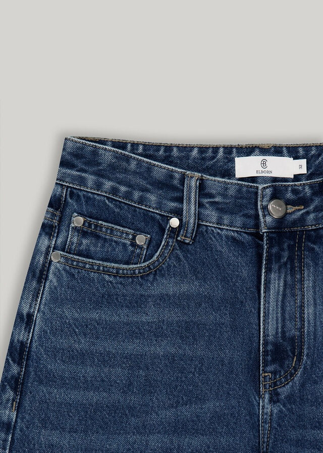 ELBORN | Apollo Wide Denim Pants (Dark Blue)