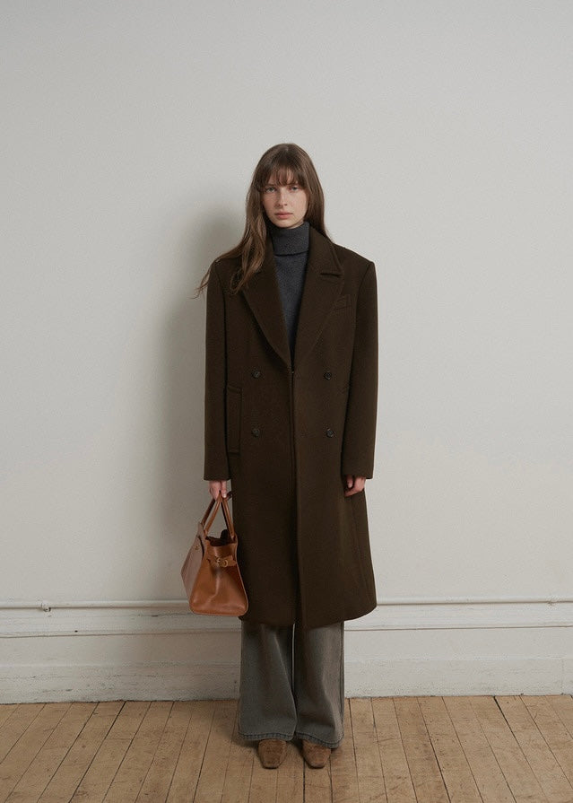 [RE-ORDER] ELBORN | Arch Cashmere Long Coat (Brown) Expected Ship To 12/06/2024