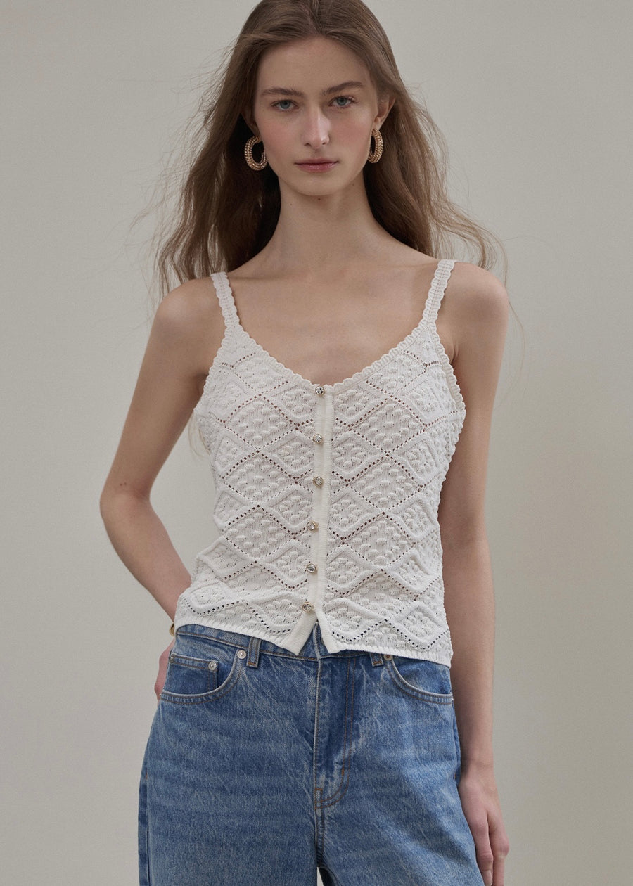 Elborn | Arden Crochet Knit Sleeveless (2 Colors) Expected ship to 05/09/2025