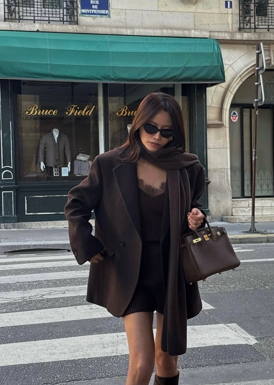 ELBORN | Lucas Wool Double Coat (Brown) Expected ship to 11/07/2025