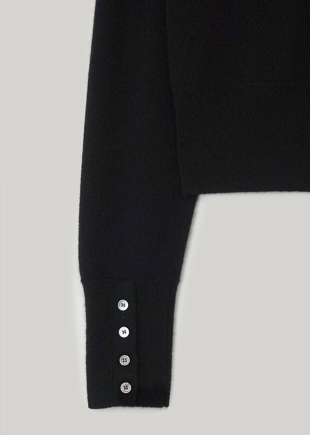 [2ND] ELBORN | Harvey Cashmere Silk Cardigan (Black)