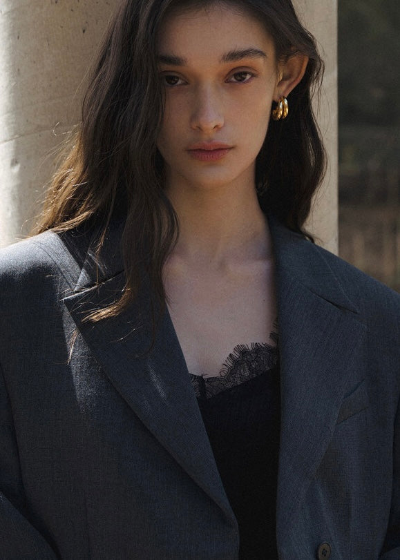 ELBORN | Marly Wool Single Jacket (Charcoal)