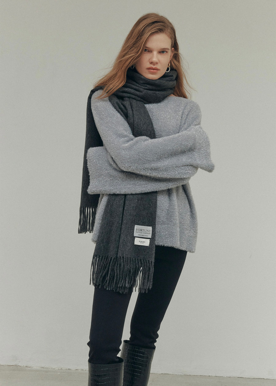 ELBORN | Vendome Leather Long Boots (Croc Black) Expected to ship 12/29/2023