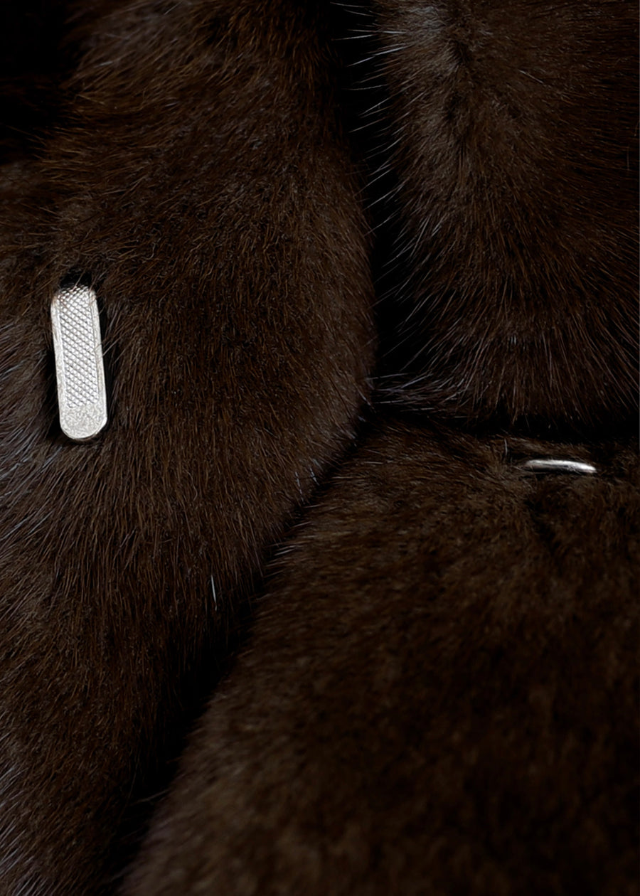 ELBORN | [Earlybird 10%] Rochelle Mink Fur Vest (Brown) Expected ship to 12/12/2025