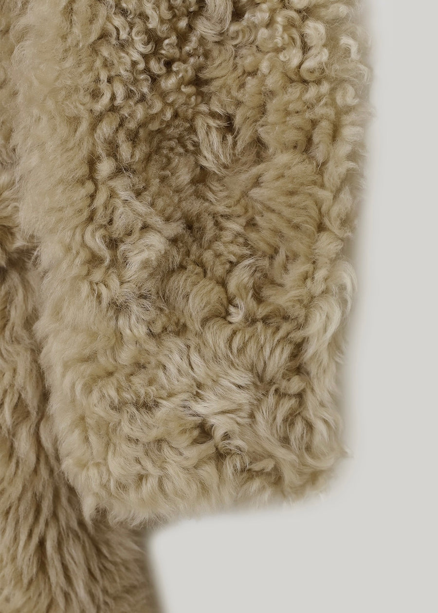 5% Off -ELBORN | Derby Toscana Fur Long Coat (Beige)Expected ship to 12/12/2025