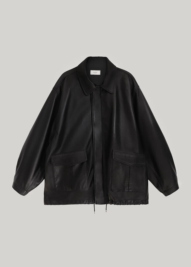 ELBORN | Vermon Safari Leather Jacket (Black)
