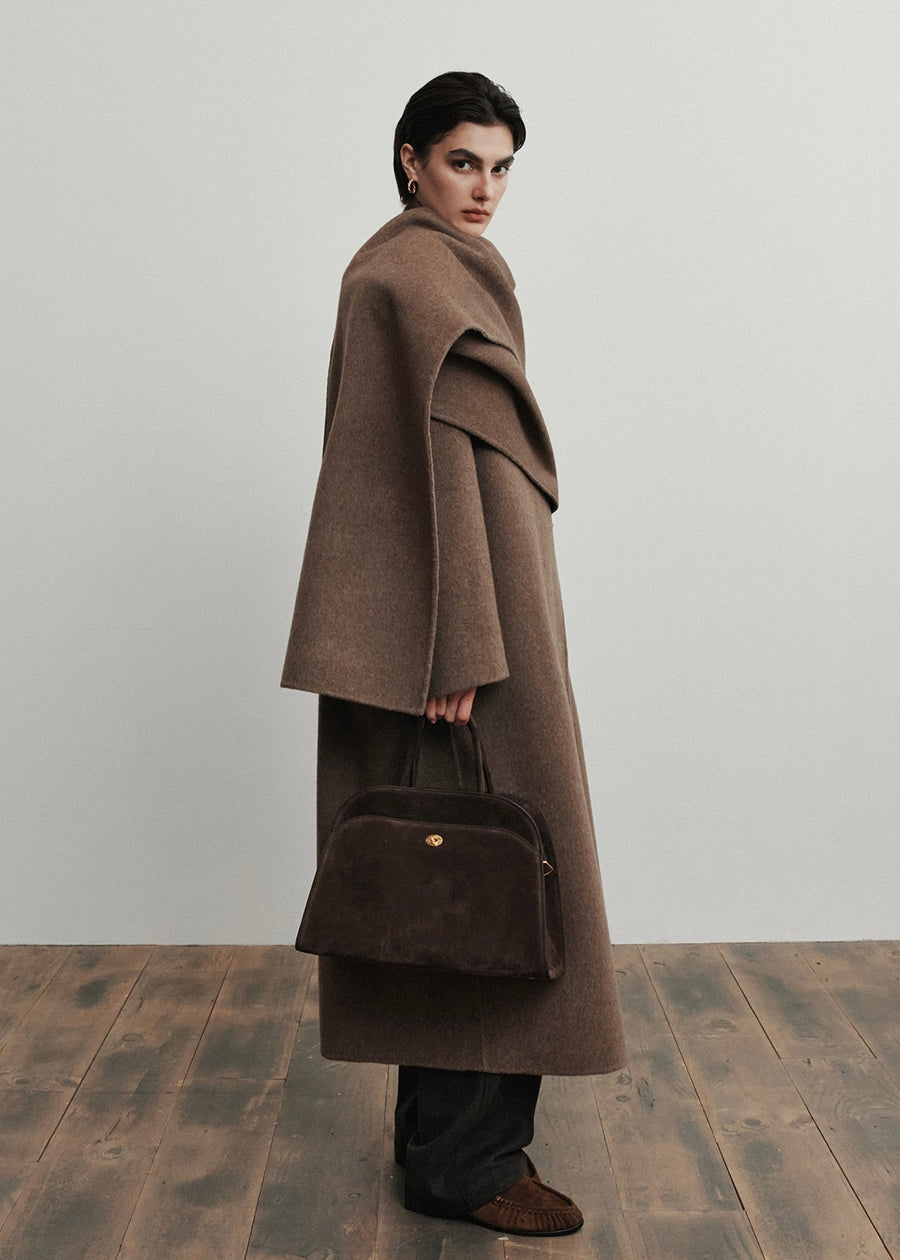 ELBORN | Tate Cashmere Hand-made Coat(Mocha)