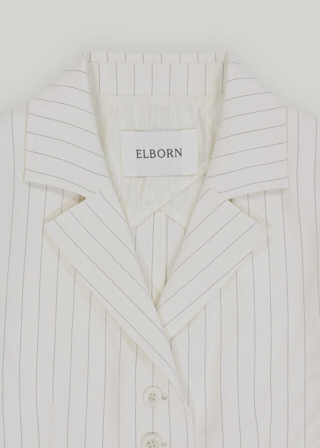 ELBORN | Diamo Linen Jacket (Ivory Stripe)
