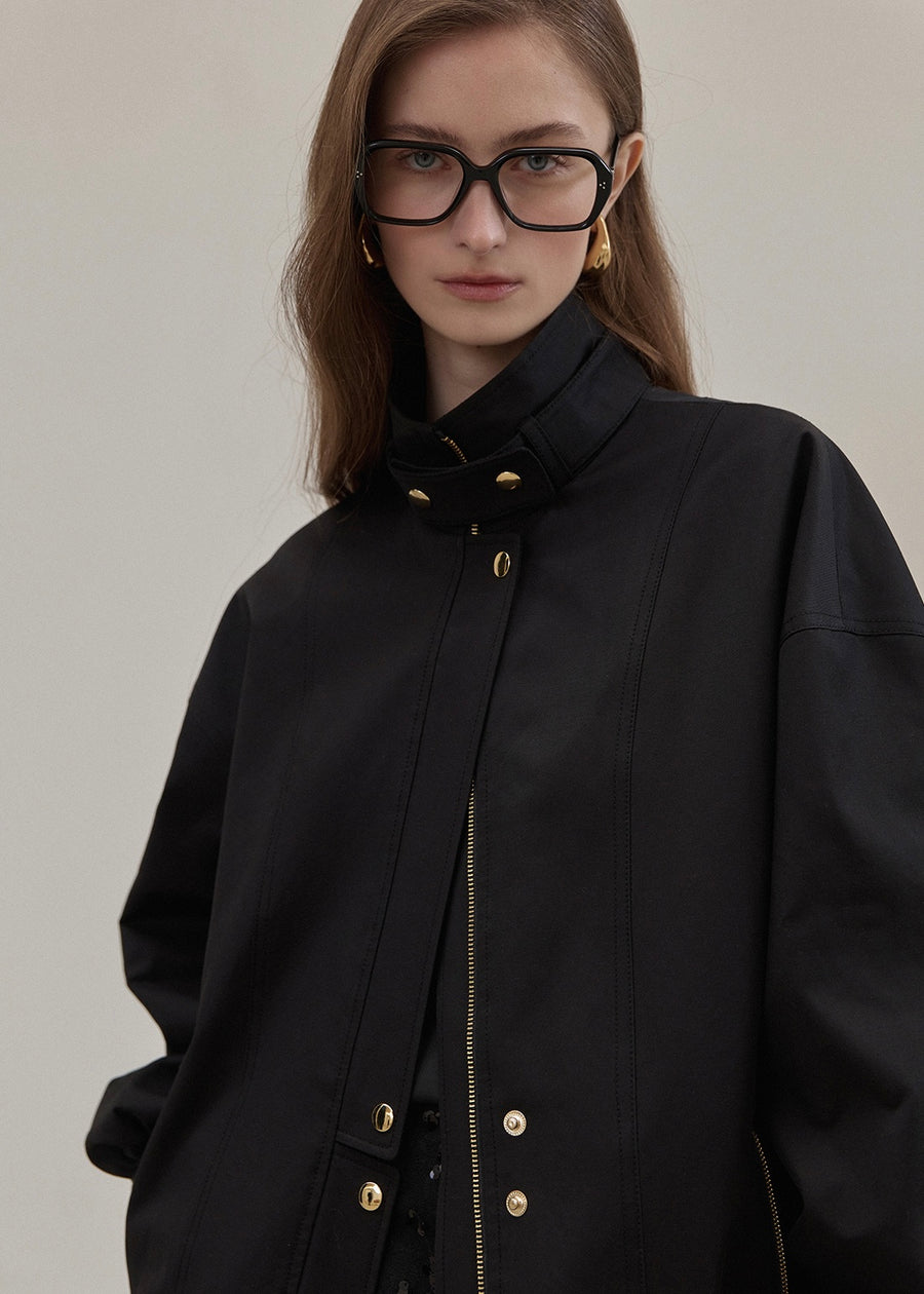 ELBORN | Rex Cotton Safari Jacket (Black)