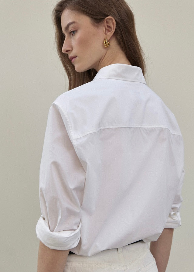 Elborn | Henri Cotton Silk Shirt (White)
