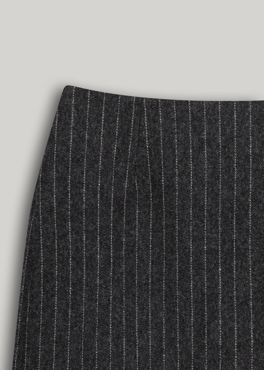 ELBORN | Itzel Wool Mini Skirt (Charcoal Stripe)