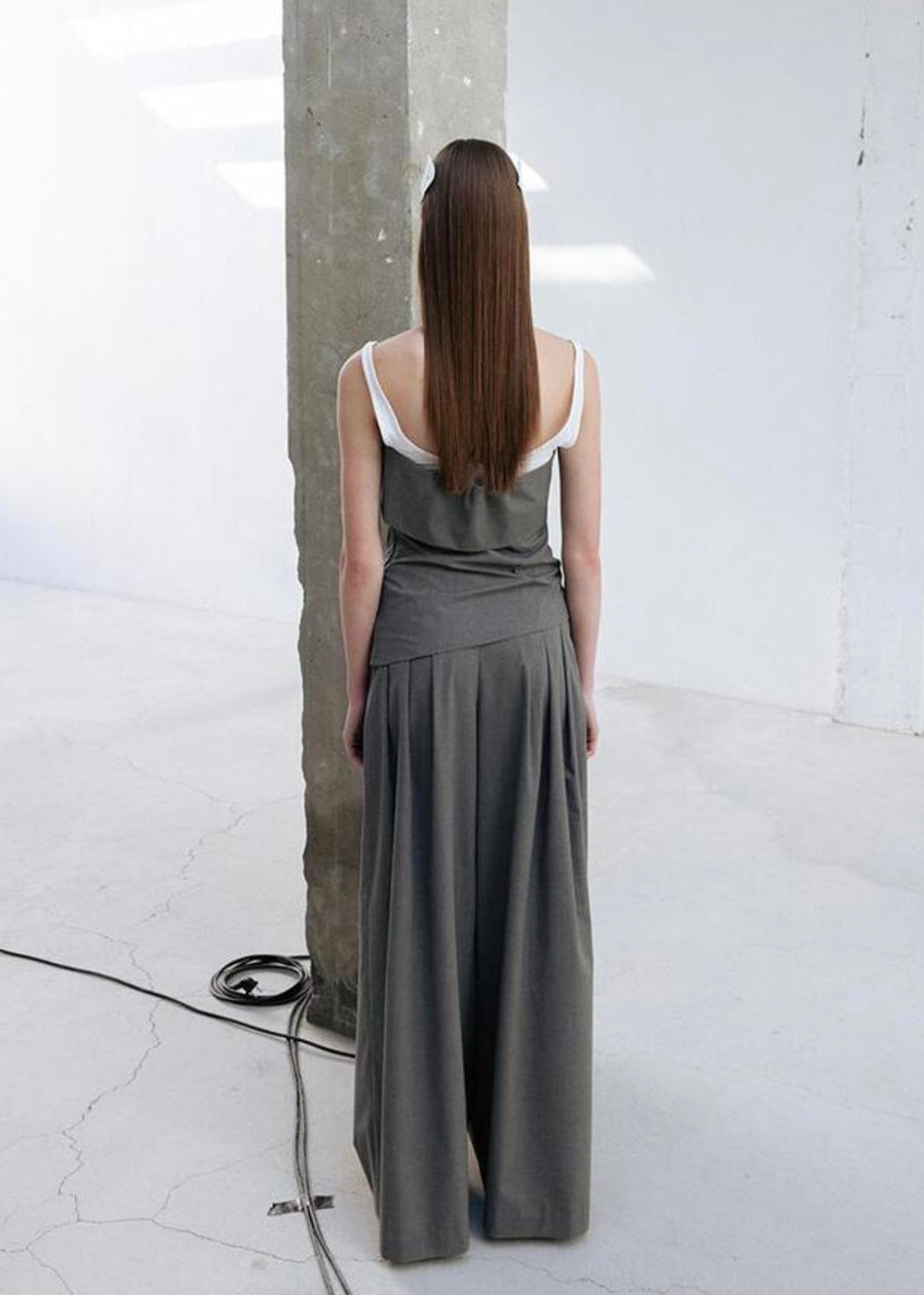LEHA | Isla Fold-Over Strapless Top (Dark Grey)