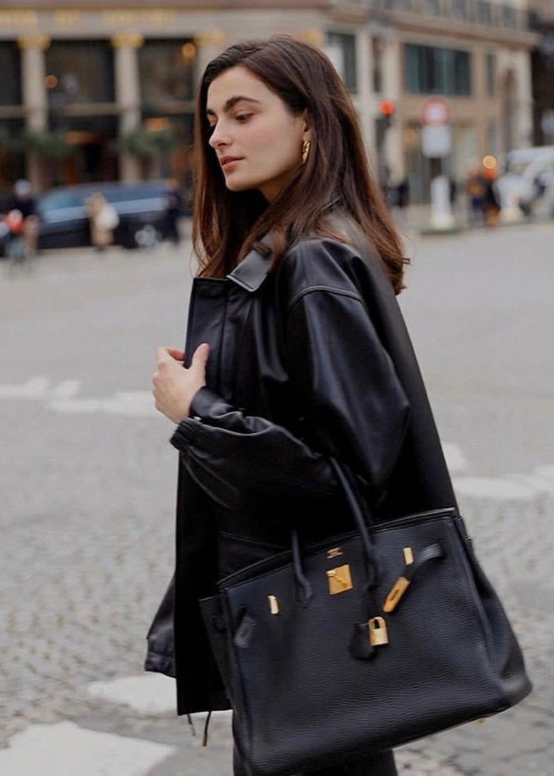 ELBORN | Vermon Safari Leather Jacket (Black)