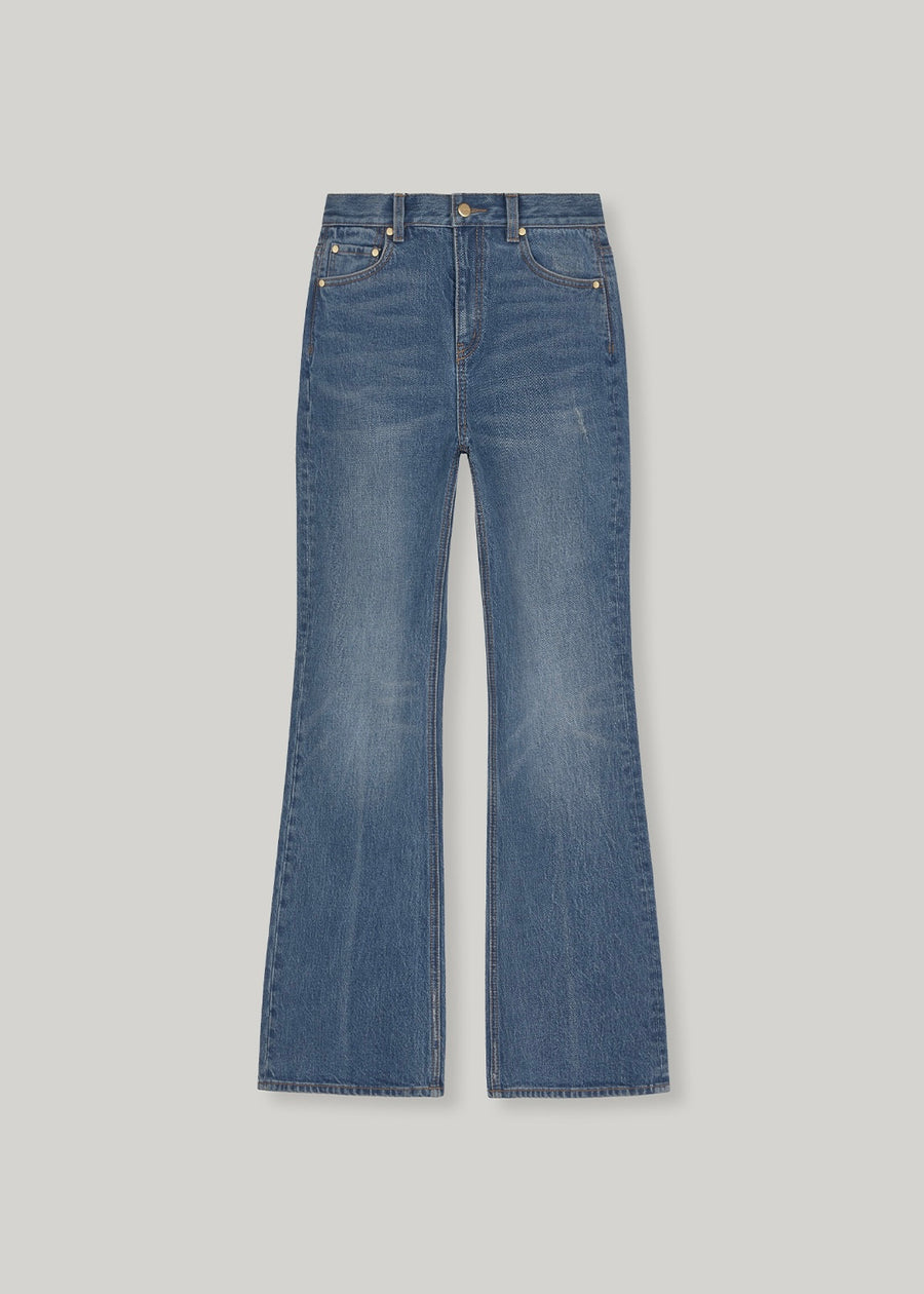 Elborn| Dict Boots Cut Jeans (Blue)