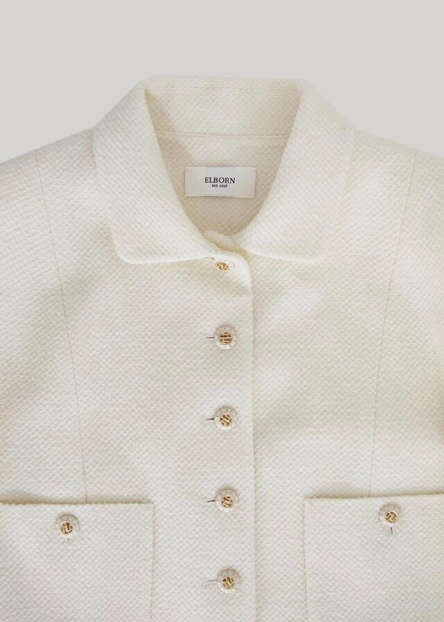 Last One -ELBORN | Lilia Tweed Jacket (Ivory)