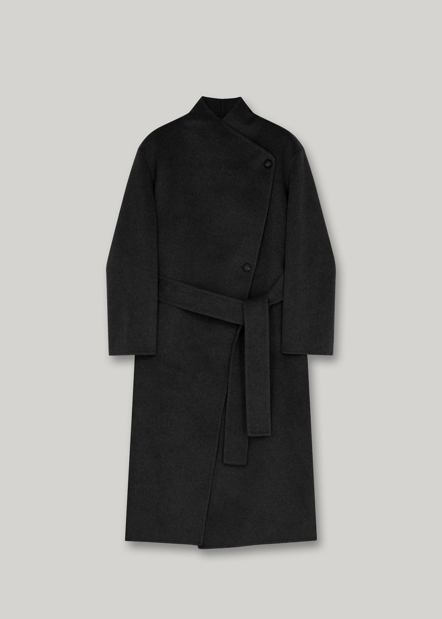 ELBORN | Tate Cashmere Hand-made Coat(Charcoal)