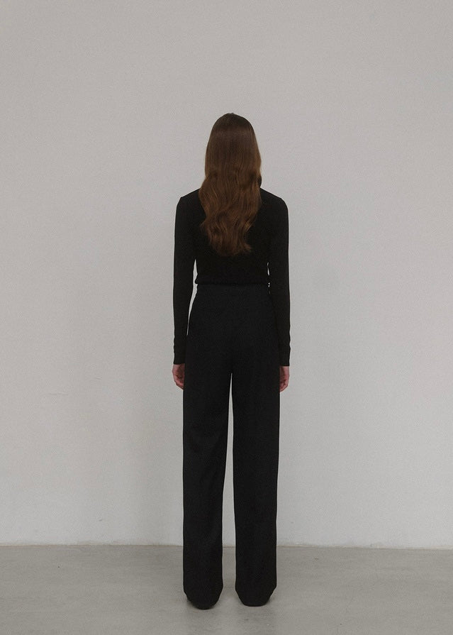 ELBORN | Verso Wool Slacks (Black)