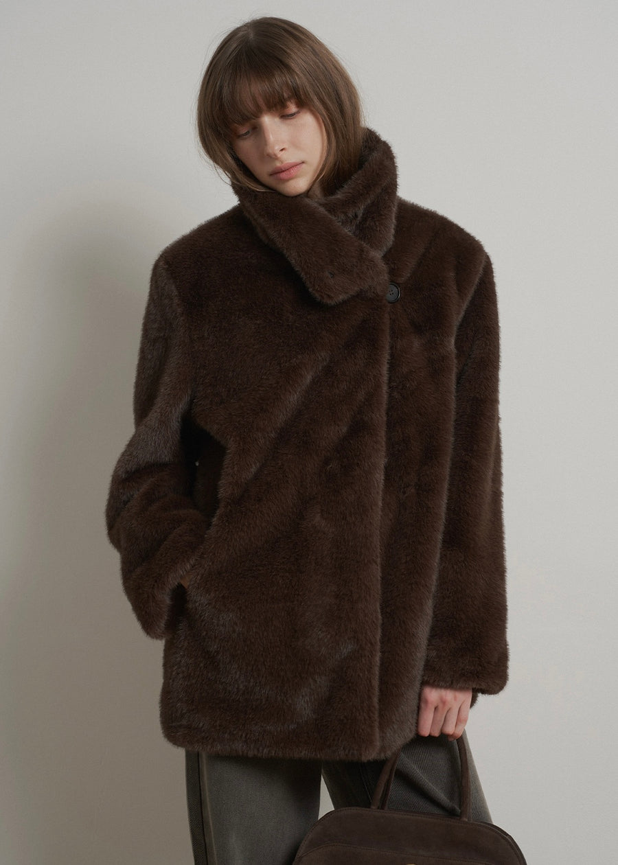 [2ND] ELBORN | Delfine Half Fur Coat (Mocha Brown) Expected Ship to 1/3/2025