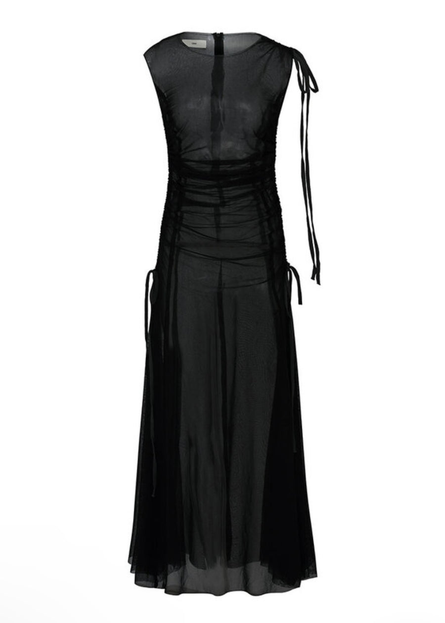 LEHA | Kenys Sheer Shirred Dress (Black)