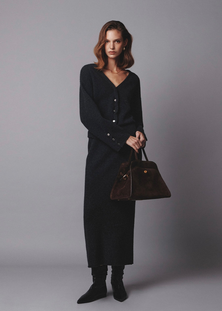 ELBORN | Elyra Wool Knit Skirt (Charcoal)