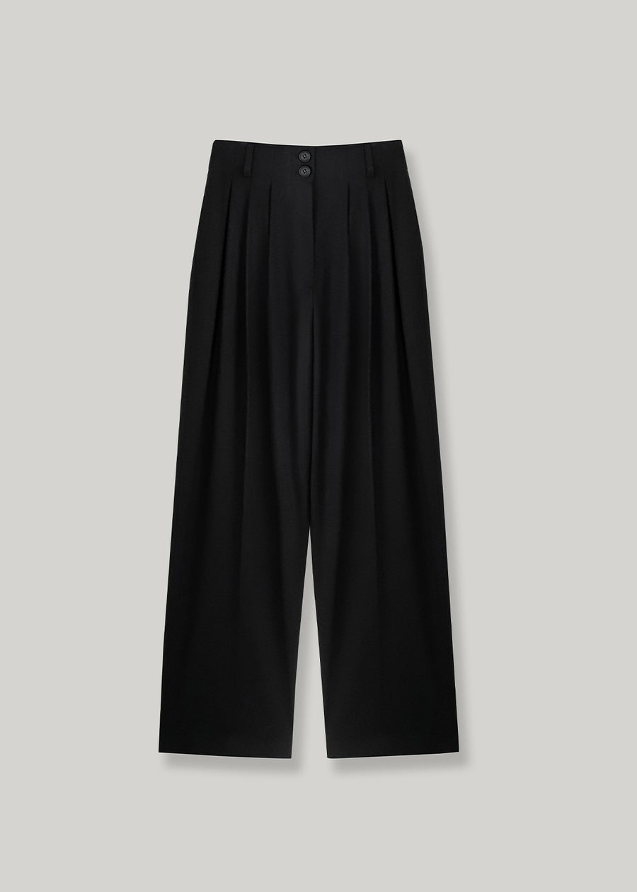 ELBORN | Verso Wool Slacks (Black)
