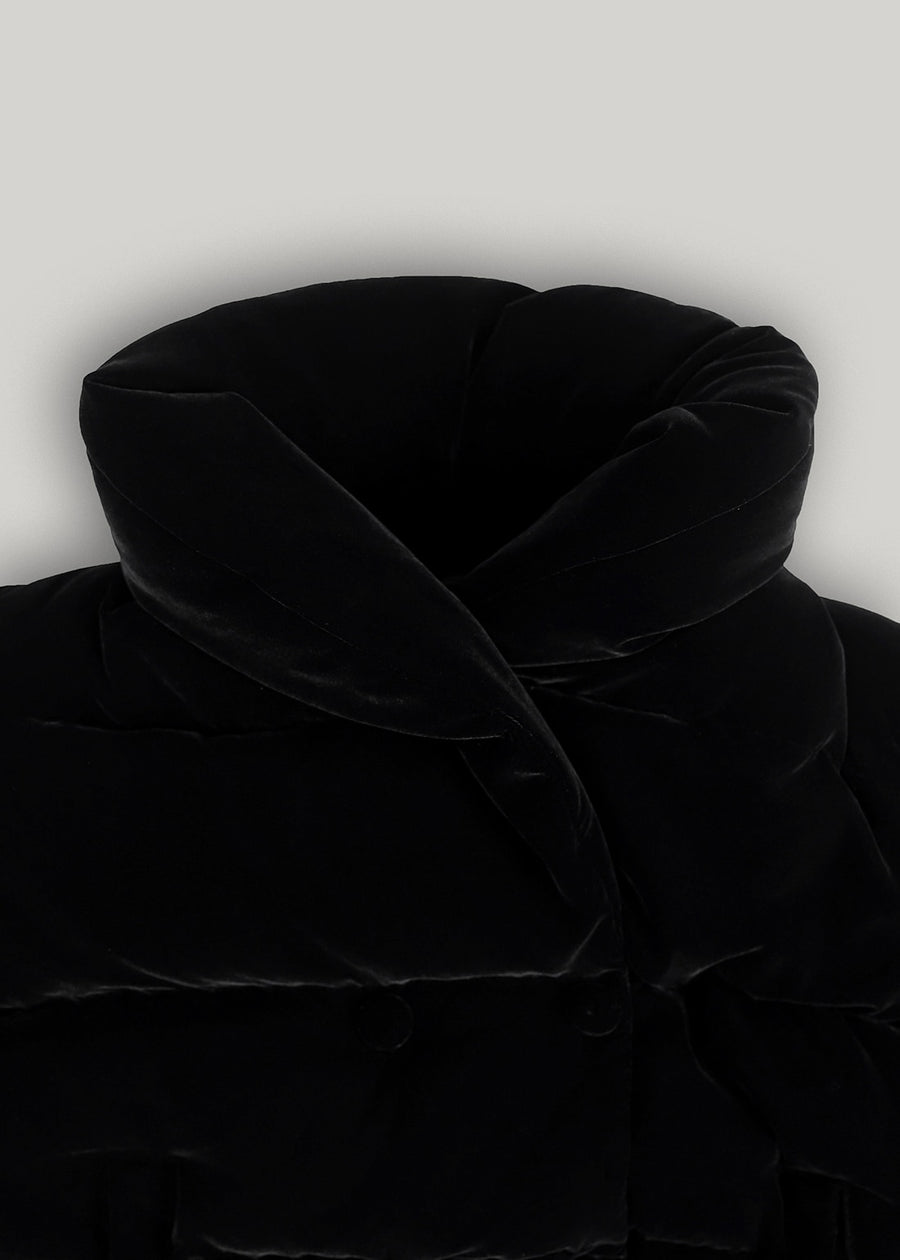 ELBORN | [Earlybird 10%] Groine Velvet Goose Down Jacket (Black) Expected ship to 12/12/2025