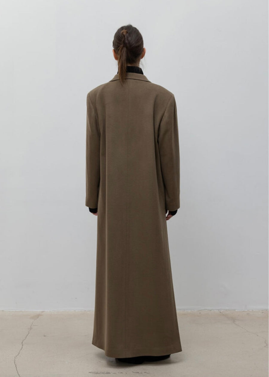 LEHA |  Colmar Wool - Cashmere Blended Coat (Brown) Expected ship to 12/12/2025